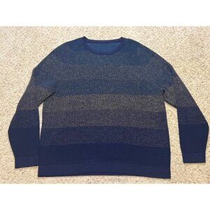 Lululemon Merino Wool Gradient Textured Knit Crewneck Sweater Sz XL See Measure